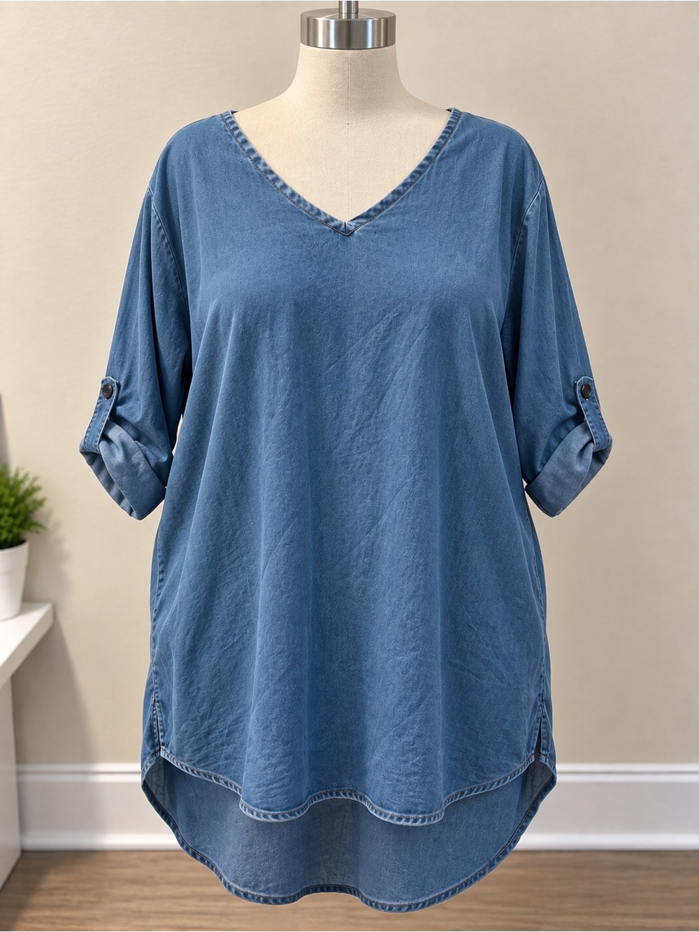 SHEIN Curve Hi Lo Denim Dress size 2XL